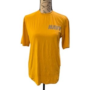 NAVY Yellow Short Sleeve Tee Sz S